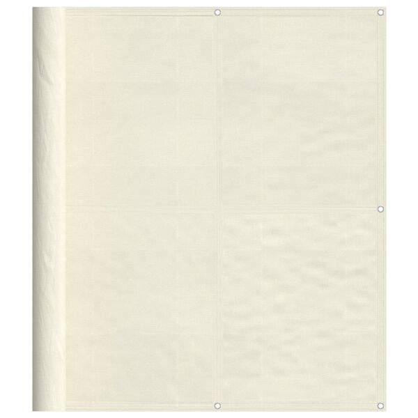 vidaXL Balkónová zástena krémová 120x1000 cm 100 % polyester oxford
