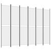 vidaXL 6-panelov&yacute; parav&aacute;n biely 300x220 cm l&aacute;tkov&yacute;