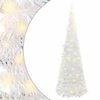 vidaXL Umel&yacute; vianočn&yacute; stromček vyskakovac&iacute; 100 LED biely 150 cm