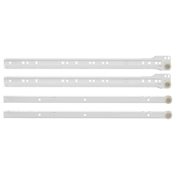 vidaXL Posuv z&aacute;suvky 12 pcs Biela 400 mm Oceľ