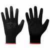 vidaXL Pracovn&eacute; rukavice 24 ks Čierna 7 / S Polyester