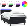 vidaXL Box Spring Posteľ s matracom a LED Čierna 100x210 cm Zamat