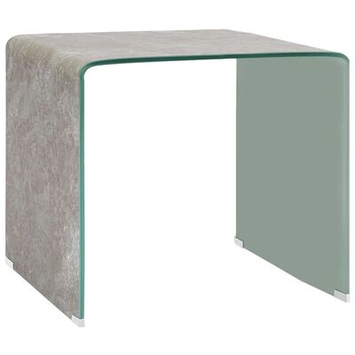 vidaXL Konferenčný stolík, hnedý mramor 50x50x45 cm, tvrdené sklo