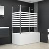 vidaXL Vaňov&aacute; z&aacute;stena 120x68x130 cm, tvrden&eacute; sklo, pruhovan&aacute;
