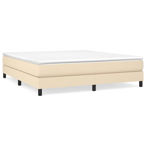 vidaXL Posteľn&yacute; r&aacute;m boxspring s matracom kr&eacute;mov&yacute; 180x200 cm l&aacute;tka
