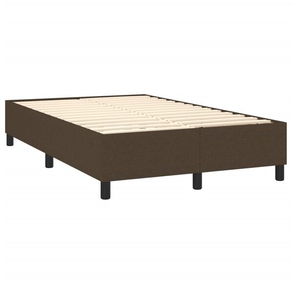 vidaXL Boxspring posteľ s matracom tmavohned&aacute; 140x190 cm l&aacute;tka