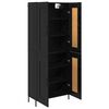 vidaXL Highboard 2 pcs Čierny dub Kompozitn&eacute; drevo