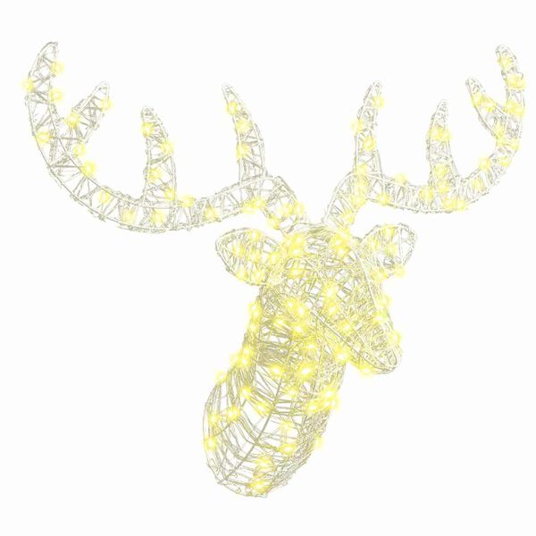 vidaXL Hlava soba s 140 LED-i Tepl&aacute; biela 60 cm Akryl