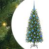 vidaXL Umel&yacute; vianočn&yacute; stromček s 150 LED-i Zelen&aacute; 120 cm PE a PVC