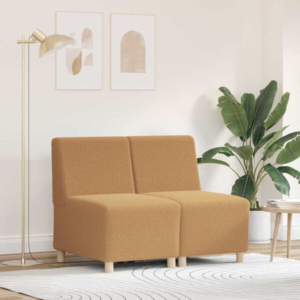 vidaXL Bezrúčková modulárna sofa jednotka 2 pcs Béžová 55 x 74 x 82 cm