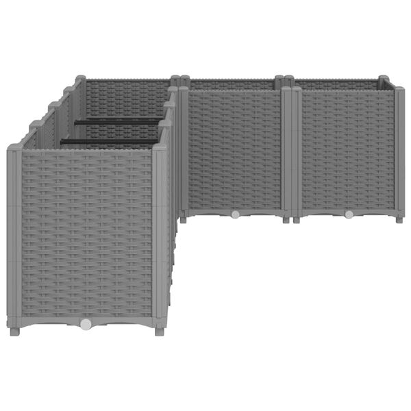 vidaXL Z&aacute;hradn&yacute; kvetin&aacute;č, svetlosiv&yacute; 160x120x53 cm, PP