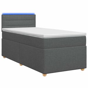 vidaXL Posteľ boxspring s matracom Tmavosiv&aacute; 80 x 200 cm L&aacute;tka
