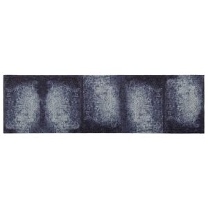 vidaXL Kuchynsk&yacute; koberec Modr&yacute; zub 150 x 45 cm 100% polyamid Prateľn&eacute;