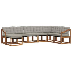 vidaXL Z&aacute;hradn&aacute; s&uacute;prava gaučov 8 ks Pr&iacute;rodn&aacute; a svetlosiv&aacute;