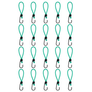 vidaXL Bungee &scaron;n&uacute;ry s h&aacute;čikmi 20 ks 15 cm