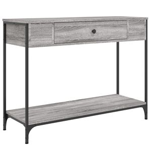 vidaXL Konzolov&yacute; stol&iacute;k siv&yacute; sonoma 100x34,5x75 cm kompozitn&eacute; drevo