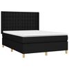 vidaXL Boxspring posteľ s matracom čierny 140x190 cm l&aacute;tka