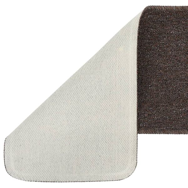 vidaXL Protišmykové nášľapy na schody 15 ks, 60x25 cm, hnedé, obdĺžnik