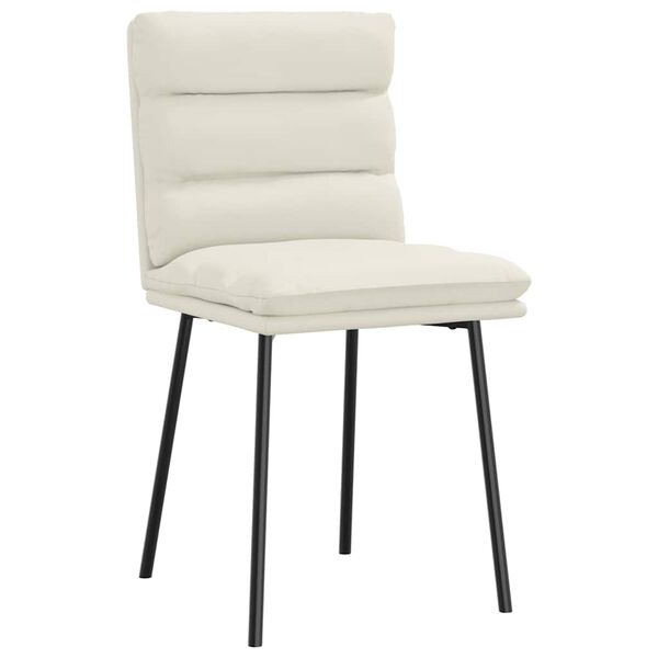 vidaXL jedálenské stoličky 4 ks krémové zamatové