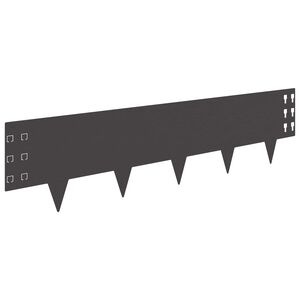 vidaXL Obrubn&iacute;k tr&aacute;vnika 10 ks 100 x 25 cm Oceľ Čierna