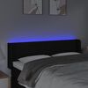 vidaXL Čelo postele s LED čierne 147x16x78/88 cm l&aacute;tka