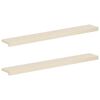 vidaXL Parapety 2 ks Biela 110 x 15 x 2 cm Mas&iacute;vne dubov&eacute; drevo