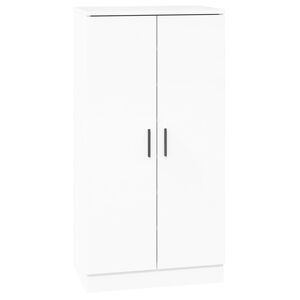 vidaXL Botn&iacute;k leskl&yacute; biely 55x35x108 cm kompozitn&eacute; drevo