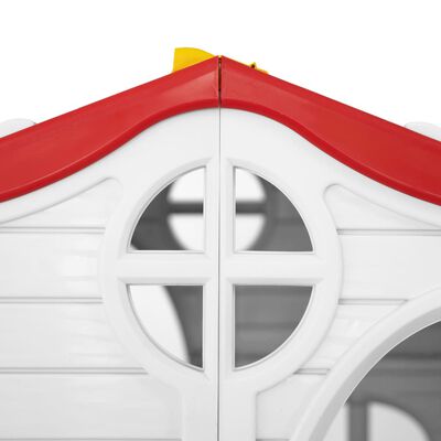 vidaXL Detský skladací domček s funkčnými dverami a oknami