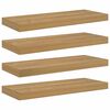 vidaXL Stenn&aacute; polica 4 ks Hned&aacute; 60 x 23,5 x 3,8 cm Kompozitn&eacute; drevo