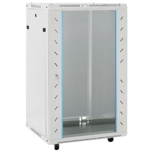 vidaXL 15U N&aacute;stenn&aacute; serverov&aacute; skriňa 19" IP20 siv&aacute; 60x60x100 cm