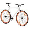 vidaXL Bicykel s pevn&yacute;m prevodom bielo-oranžov&yacute; 700c 59 cm