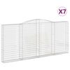 vidaXL Obl&uacute;kov&eacute; gabi&oacute;nov&eacute; ko&scaron;e 7ks 400x30x180/200cm pozinkovan&eacute; železo