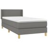 vidaXL Boxspring posteľ s matracom tmavosiv&aacute; 100x200 cm l&aacute;tka