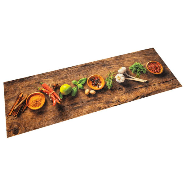 vidaXL Kuchynský koberec umývateľný Spices 45x150 cm zamat