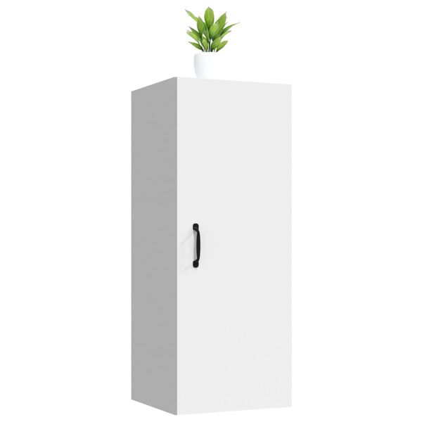 vidaXL Nástenná skrinka biela 34,5x34x90 cm spracované drevo