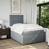 vidaXL Boxspring posteľ s matracom bledosiv&aacute; 120x200 cm l&aacute;tka