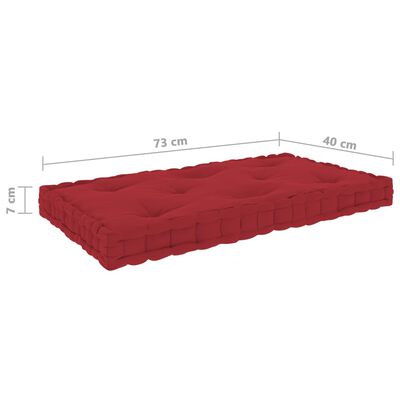 vidaXL Podlahové paletové podložky 5 ks burgundské červené bavlna