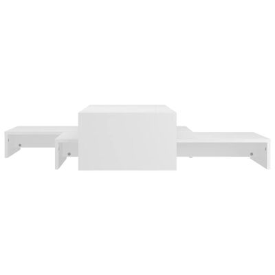 vidaXL Vstavaný konferenčný stolík drevotrieska biely 100x100x26,5 cm