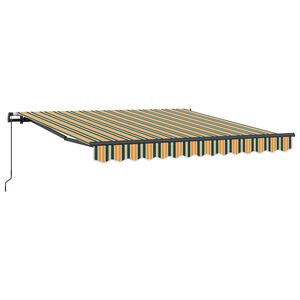 vidaXL Sklopn&aacute; mark&iacute;za Zelen&aacute; a žlt&aacute; 300 x 250 cm Polyester a hlin&iacute;k