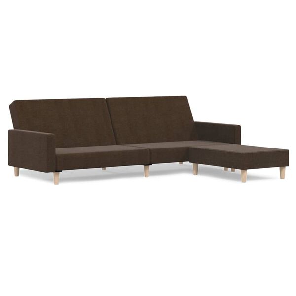 vidaXL 2-miestna rozkladacia pohovka s podnožkou hned&aacute; l&aacute;tkov&aacute;