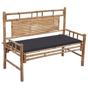 vidaXL Z&aacute;hradn&aacute; lavička s podložkou 120 cm bambus