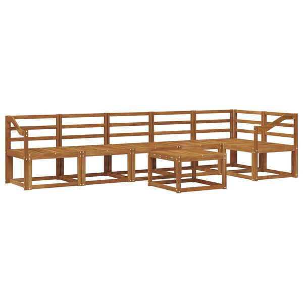 vidaXL Z&aacute;hradn&aacute; s&uacute;prava gaučov 7 pcs Pr&iacute;rodn&aacute; Pevn&eacute; ak&aacute;ciov&eacute; drevo