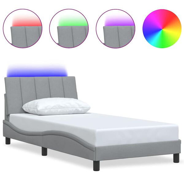 vidaXL R&aacute;m postele bez matraca Hanko bledosiv&yacute; 100x200 cm l&aacute;tka