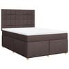 vidaXL Boxspring posteľ s matracom tmavohned&aacute; 140x200 cm l&aacute;tka