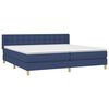 vidaXL Posteľn&yacute; r&aacute;m boxspring s matracom modr&yacute; 160x200 cm l&aacute;tka