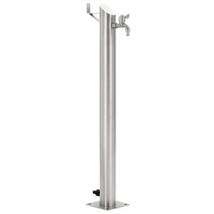 vidaXL Z&aacute;hradn&yacute; stĺpik na vodu, nehrdzavej&uacute;ca oceľ, okr&uacute;hly 95 cm