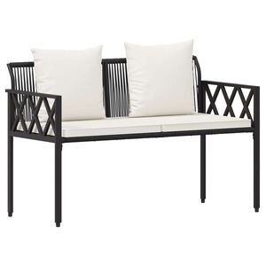 vidaXL Z&aacute;hradn&eacute; lavičky 2 -Seater 116 x 56 x 75 cm polyratan