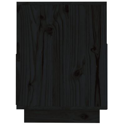 vidaXL TV skrinka čierna 140x37x50 cm masívna borovica