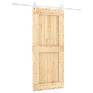 vidaXL Posuvn&eacute; dvere 90 x 210 cm Mas&iacute;vne borovicov&eacute; drevo (neupraven&eacute;)