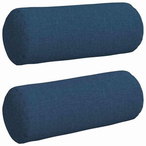 vidaXL Podložkov&eacute; vank&uacute;&scaron;e 2 pcs Modr&aacute; &Oslash; 15 x 40 cm l&aacute;tka